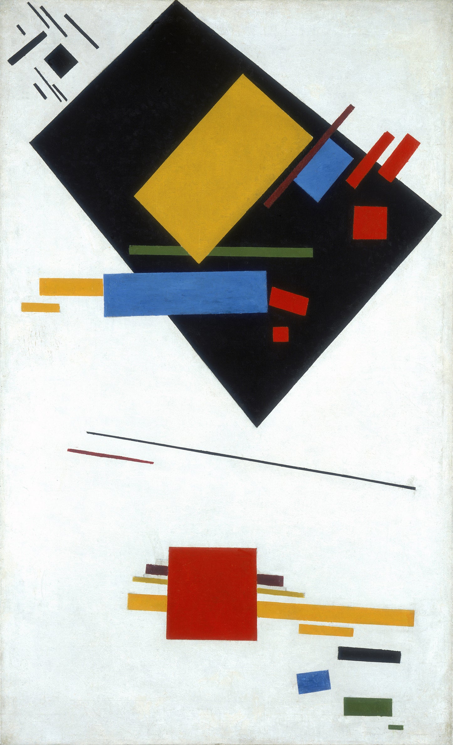 Trapezio nero e quadrato rosso di Kazmir Malevich su pregiata carta Amalfi