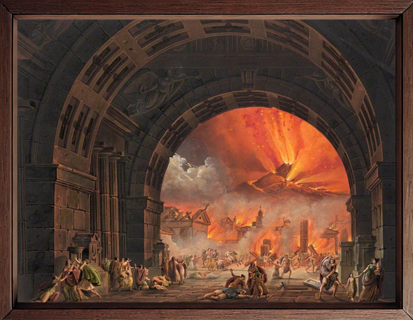 Eruption of Vesuvius by Alessandro Sanquirico from The Last Day of Pompeii by Pacini