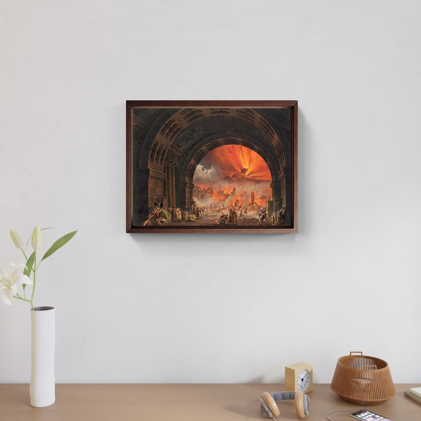 Eruption of Vesuvius by Alessandro Sanquirico from The Last Day of Pompeii by Pacini