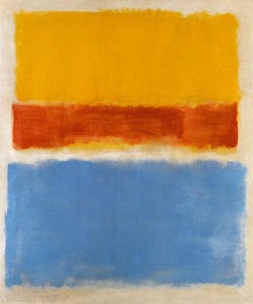 Senza titolo (giallo, rosso e blu) di Mark Rothko su pregiata carta Amalfi