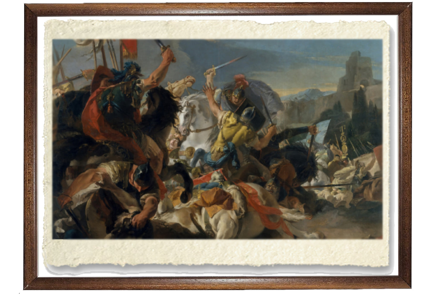 The battle of Campi Raudii (or Vercelli). Painting by Tiepolo