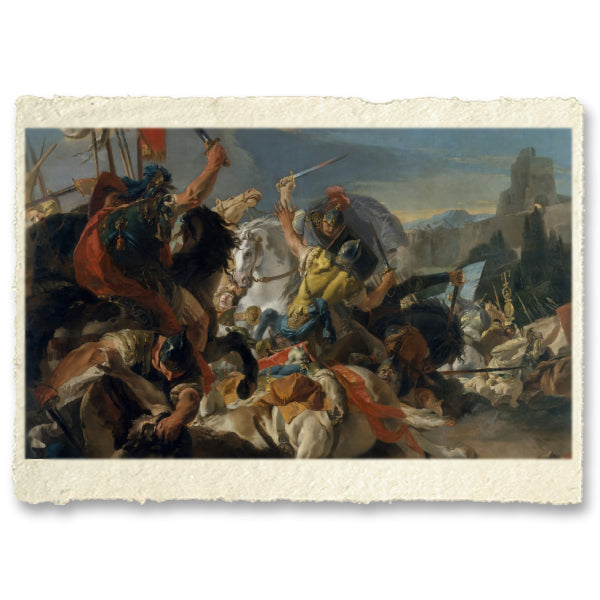 The battle of Campi Raudii (or Vercelli). Painting by Tiepolo