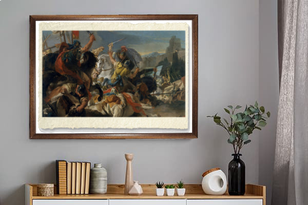 The battle of Campi Raudii (or Vercelli). Painting by Tiepolo