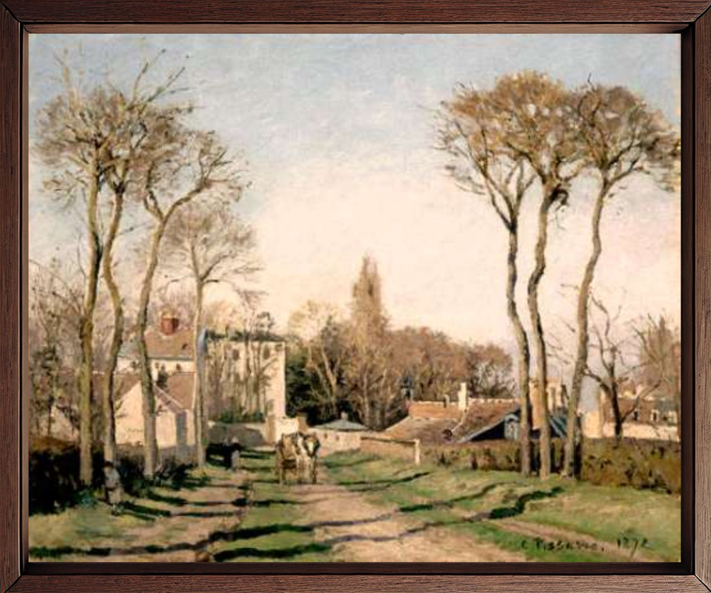 Entrance to the Village of Voisins by Camille Pissarro