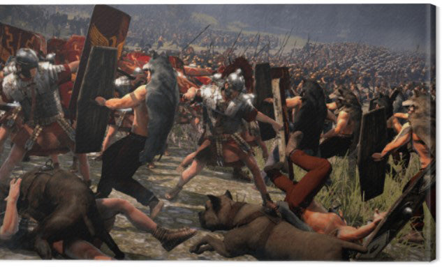 Roman army in battle