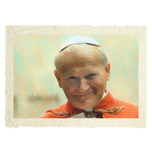 John Paul II smiling with cape