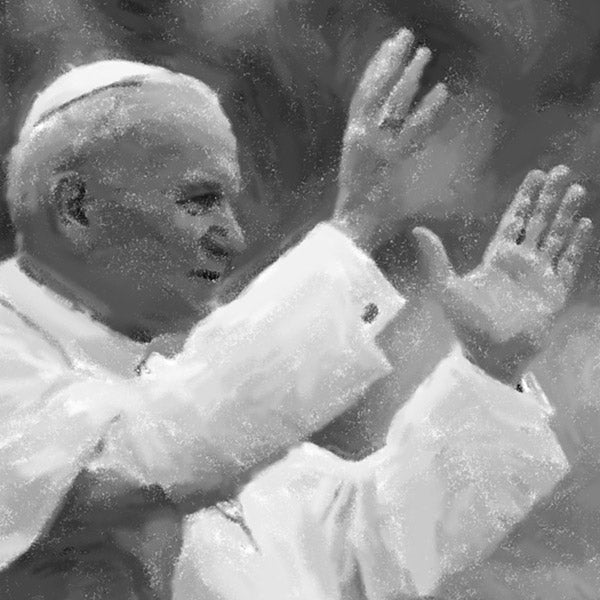 Papa Giovanni Paolo II con madre Teresa