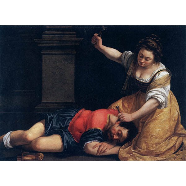 Giaele e Sisara, Artemisia Gentileschi. Riproduzione carta Amalfi