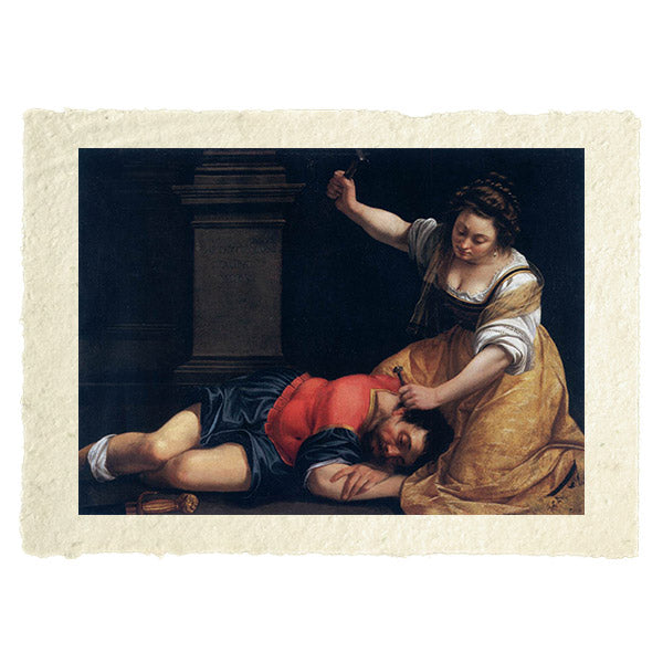 Giaele e Sisara, Artemisia Gentileschi. Riproduzione carta Amalfi