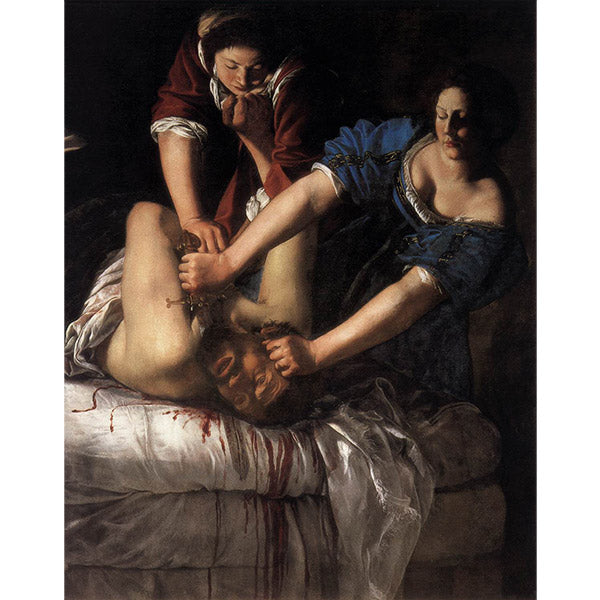 Giuditta che decapita Oloferne, Artemisia Gentileschi. Riproduzione carta Amalfi