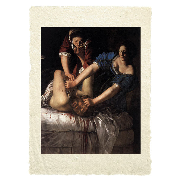 Giuditta che decapita Oloferne, Artemisia Gentileschi. Riproduzione carta Amalfi