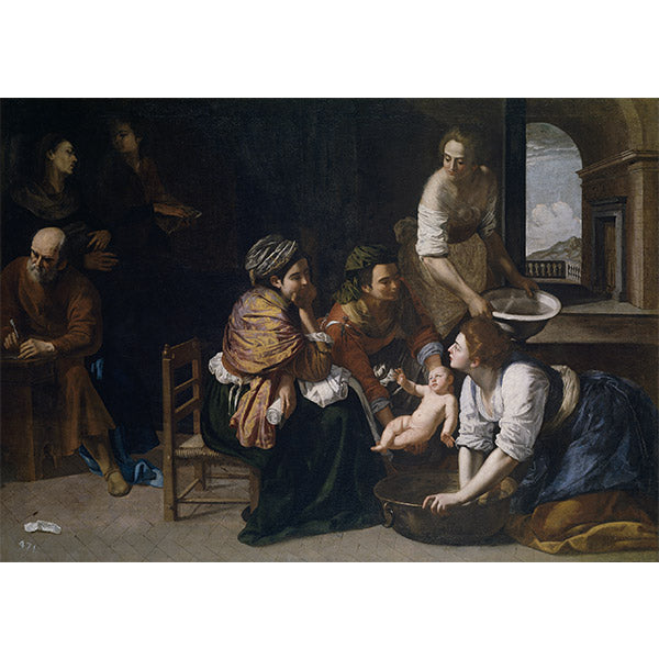 Birth of Saint John the Baptist, Artemisia Gentileschi. Amalfi map reproduction