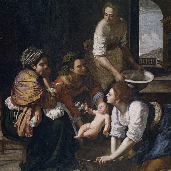 Birth of Saint John the Baptist, Artemisia Gentileschi. Amalfi map reproduction