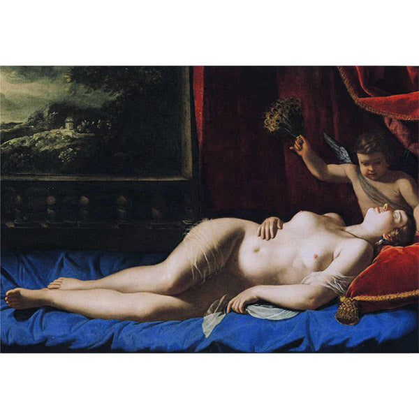 Sleeping Venus, Artemisia Gentileschi. Amalfi map reproduction