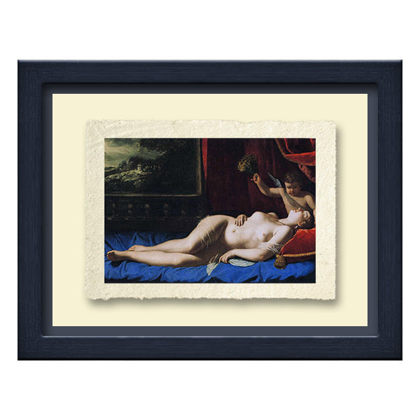 Sleeping Venus, Artemisia Gentileschi. Amalfi map reproduction