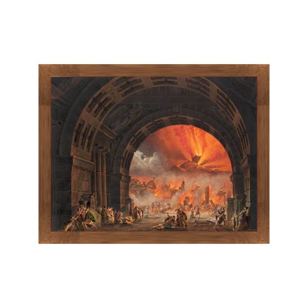Eruzione del Vesuvio da L'ultimo giorno di Pompei di Pacini