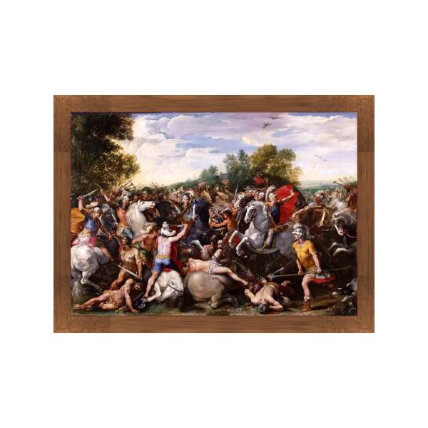 Tullo Ostilio combatte Veienti e Fidenati, affresco di Cavalier D'Arpino