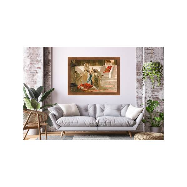 The assassination of Caesar, painting of the Spanish School