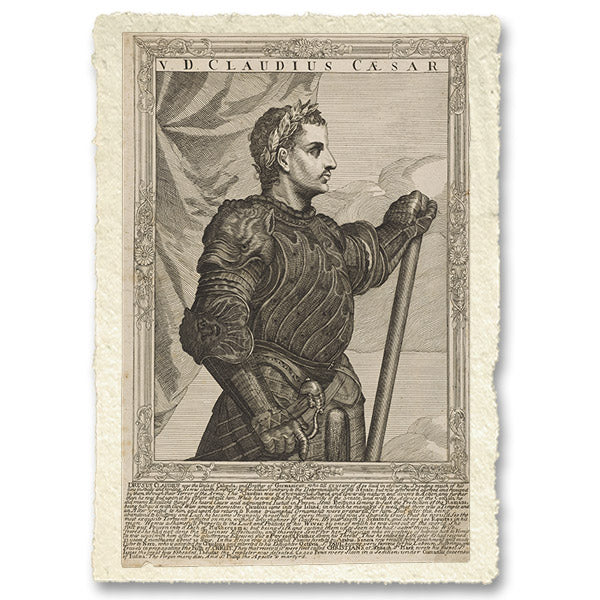 Claudius, emperor of Rome. Line engraving by A. Sadeler