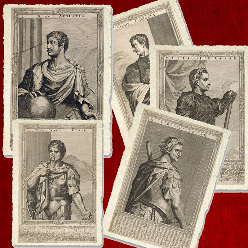 Collection of Emperors of the Julius Claudia dynasty. Sadler's 5 Emperors