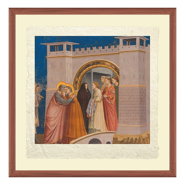 Meeting of Joachim and Anna at the Golden Gate, Giotto. Reproduction on Amalfi paper