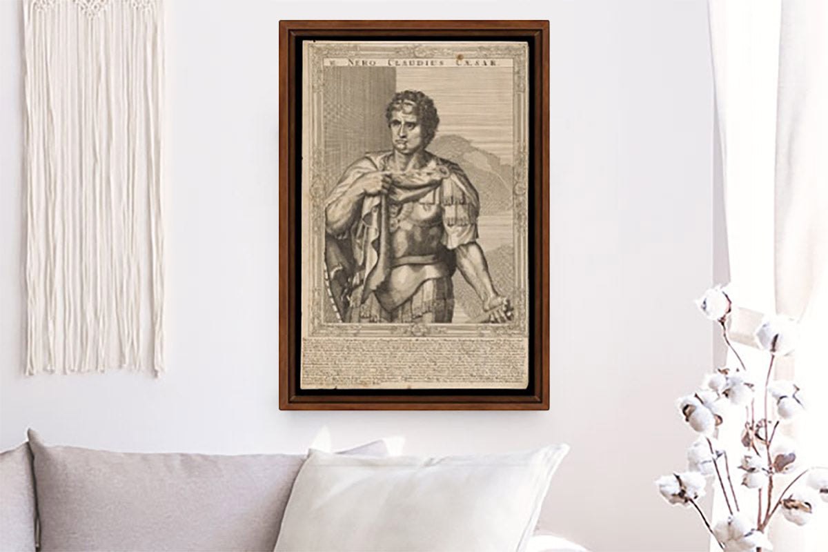 Nero, emperor of Rome. Line engraving by A. Sadeler