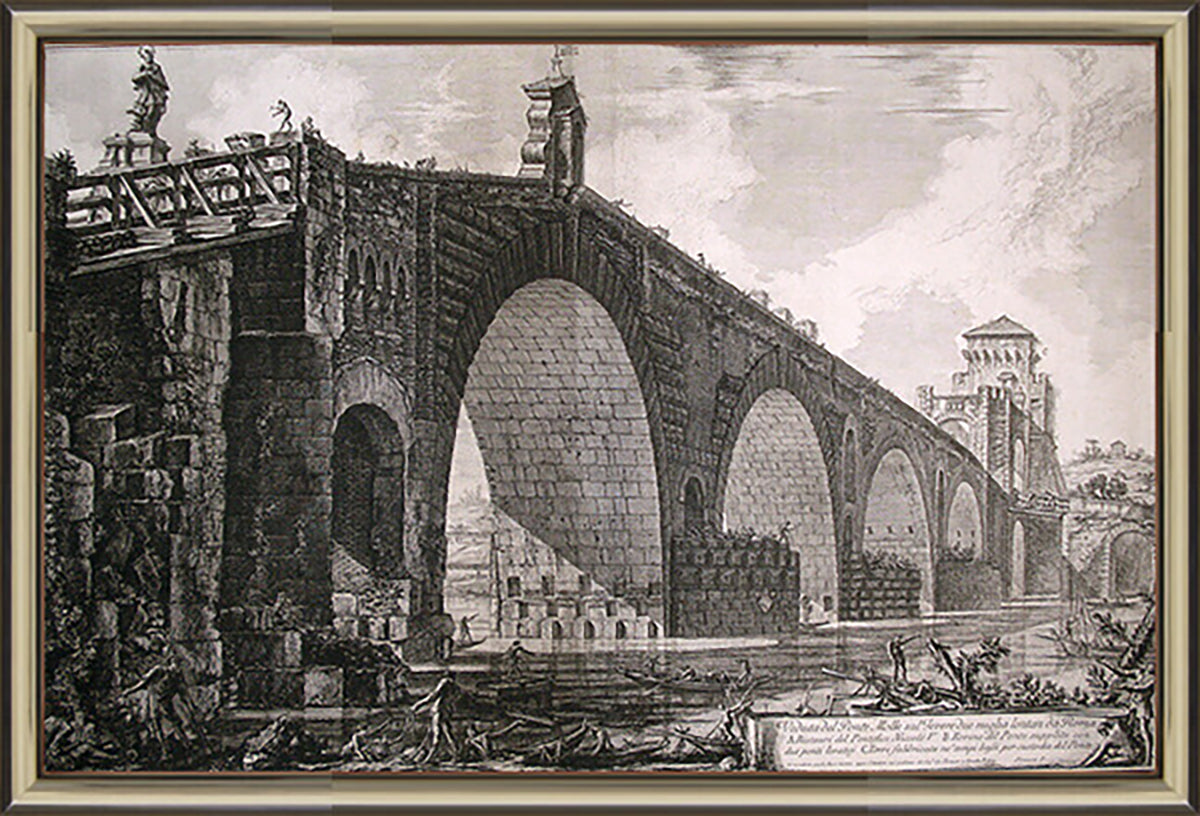 Milvian Bridge by Giovanni Battista Piranesi