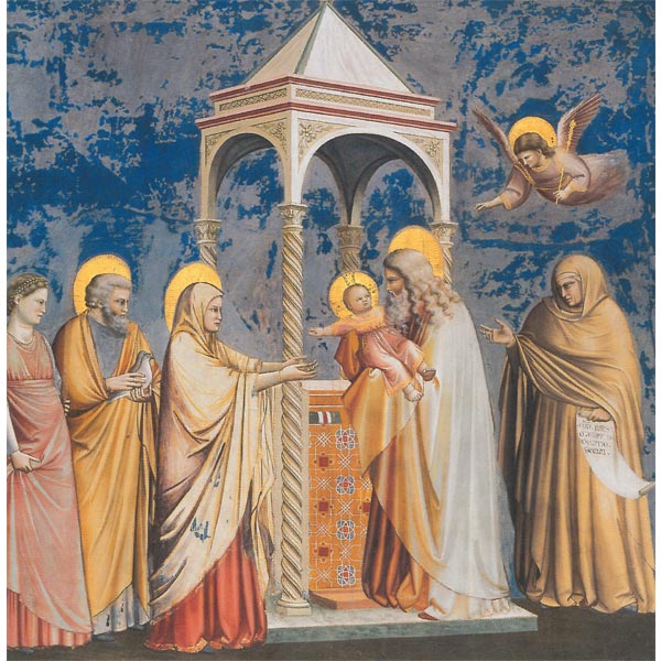 Presentation of Jesus at the Temple by Giotto on refined Amalfi paper