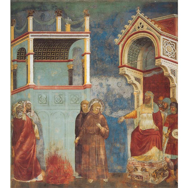 Saint Francis before the Sultan by Giotto on refined Amalfi paper