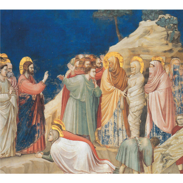 Resurrezione di Lazzaro di Giotto su pregiata carta Amalfi