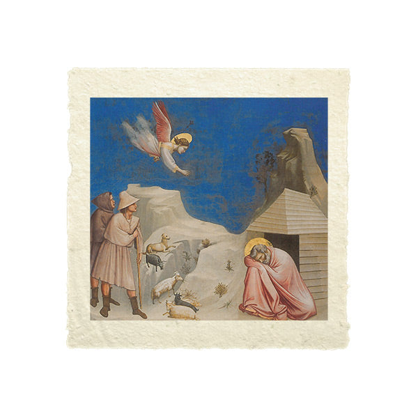 Gioacchino's dream, Giotto. Reproduction on Amalfi paper