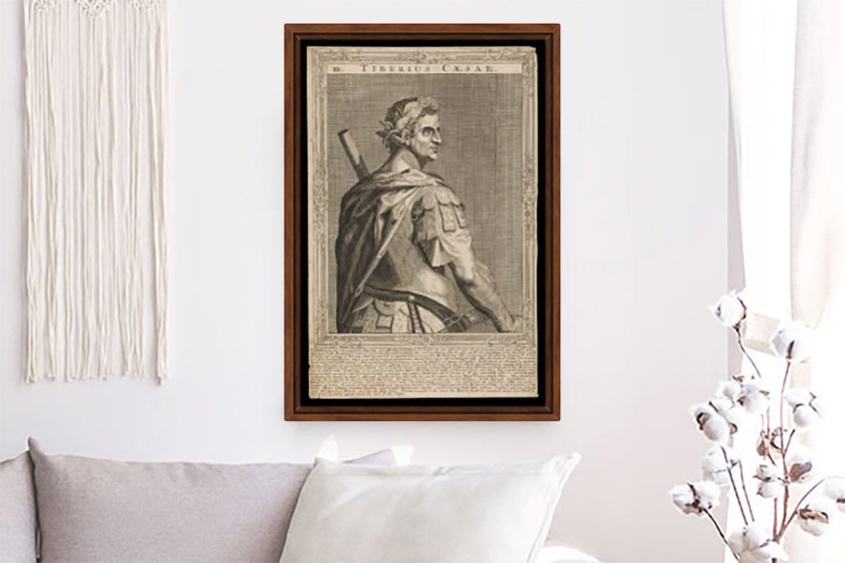 Tiberius, emperor of Rome. Line engraving by A. Sadeler