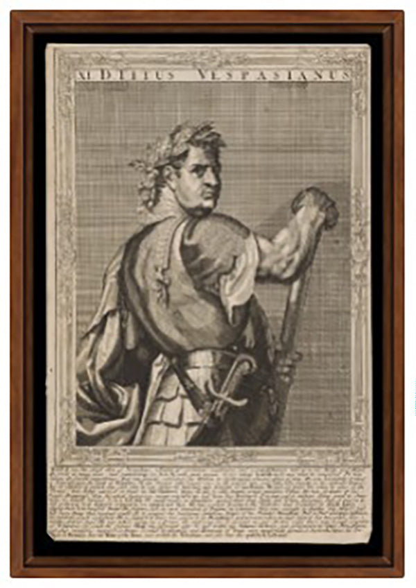 Titus, emperor of Rome. Line engraving by A. Sadeler