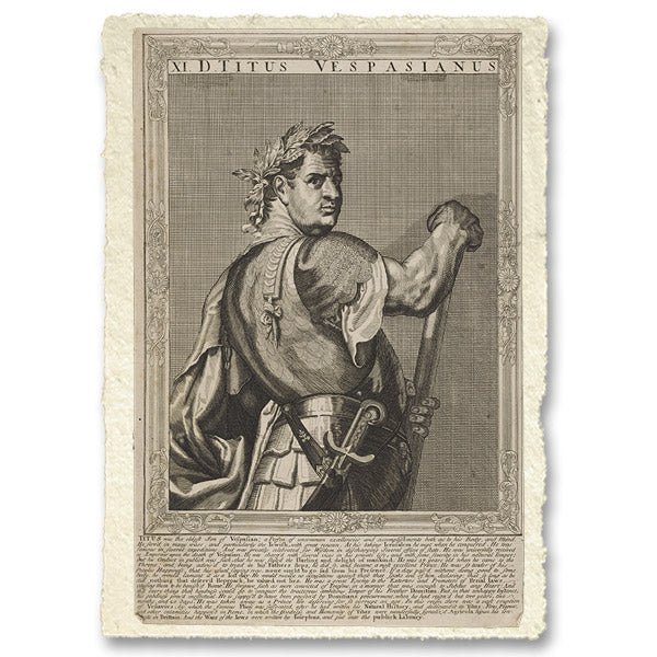 Titus, emperor of Rome. Line engraving by A. Sadeler
