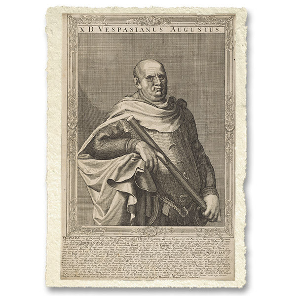 Vespasian, emperor of Rome. Line engraving by A. Sadeler