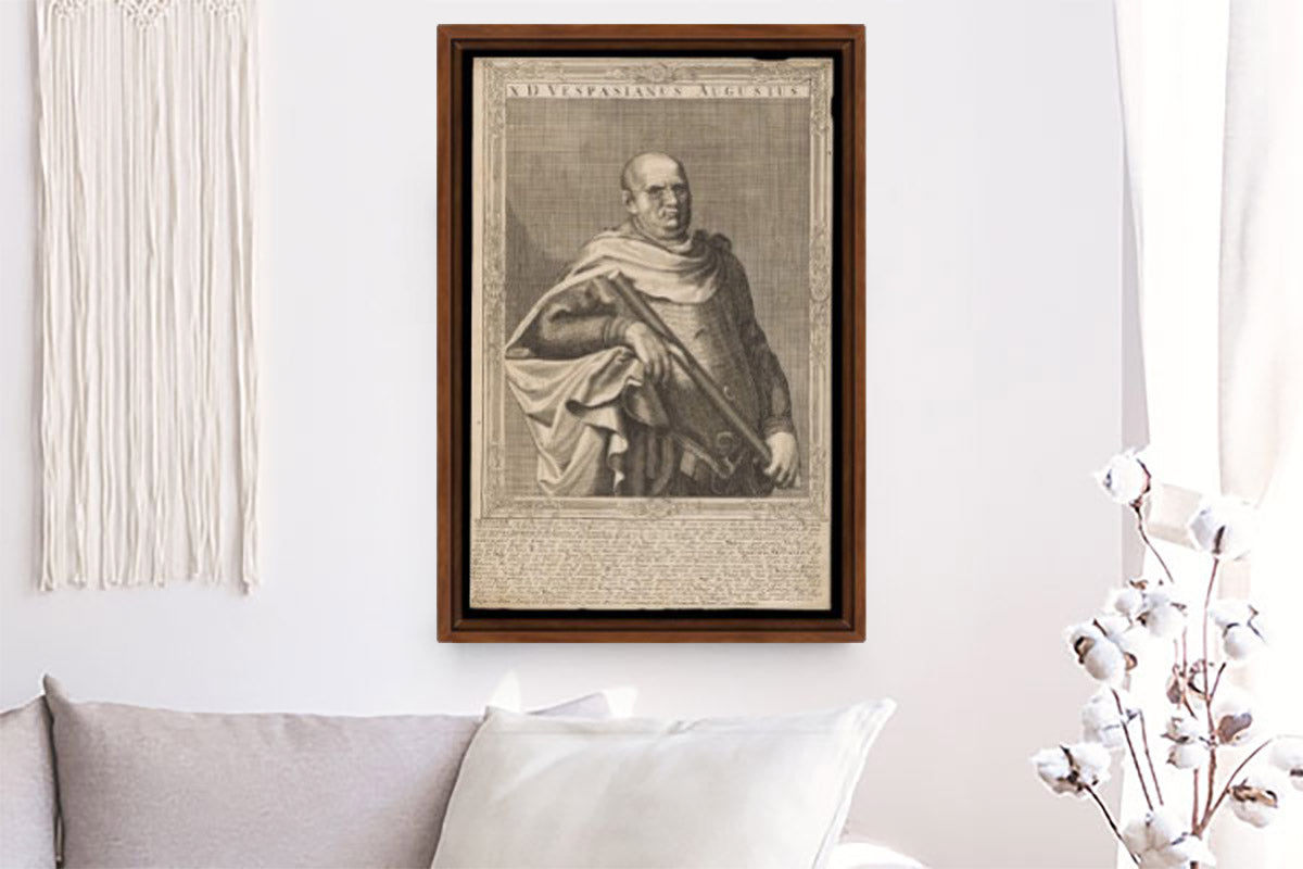 Vespasian, emperor of Rome. Line engraving by A. Sadeler