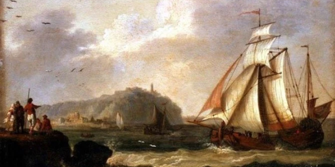 La poetica del mare in Una barca olandese che ritorna a riva di Hackert