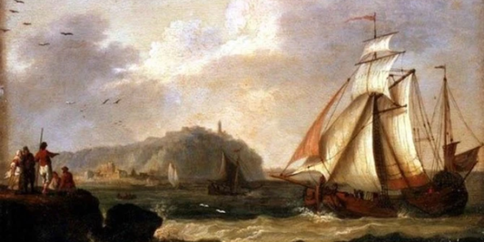 La poetica del mare in Una barca olandese che ritorna a riva di Hackert