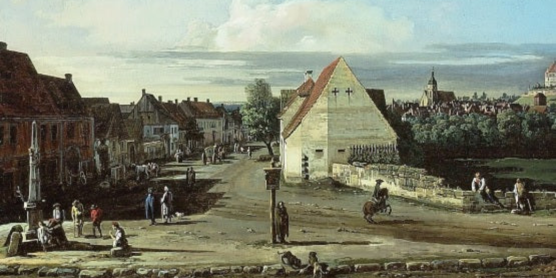 Dalla fortezza al fiume: Vista di Pirna dalla Fortezza di Sonnenstein di Bellotto