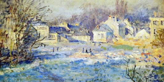 L'inverno impressionista tra luce e atmosfera cristallina in "Gelata Bianca" di Claude Monet