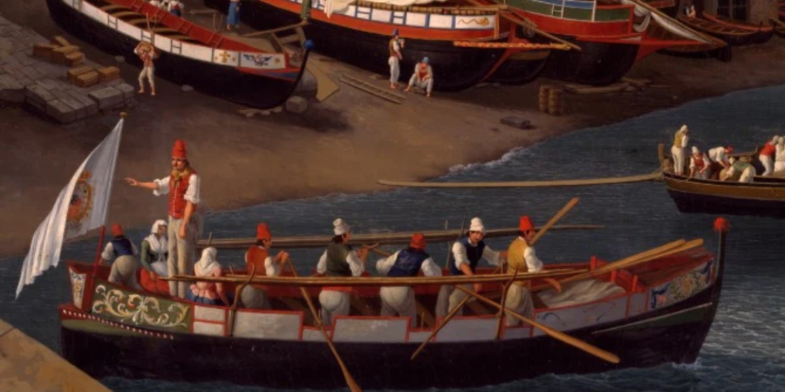 Veduta della piccola marina a Sorrento di Jakob Philipp Hackert, tra realismo e classicismo