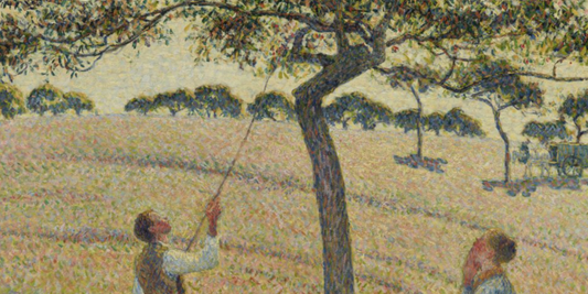 La raccolta delle mele, Éragny di Camille Pissarro: il delicato equilibrio tra uomo e natura alla fine dell’estate rurale
