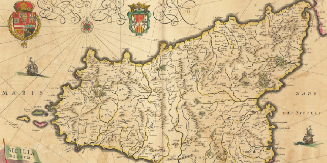 Mappa del Regno di Sicilia nel 1640 di Willem Janszoon Blaeu: rappresentazione della magnificenza geografica e culturale dell'isola