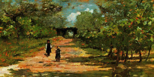 Il Viale degli alberi con due figli di Giovanni Fattori: un momento di pura intimità familiare
