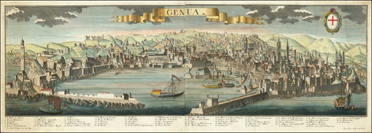 La mappa di Genova del 1731 di Friedrich Bernhard Werner