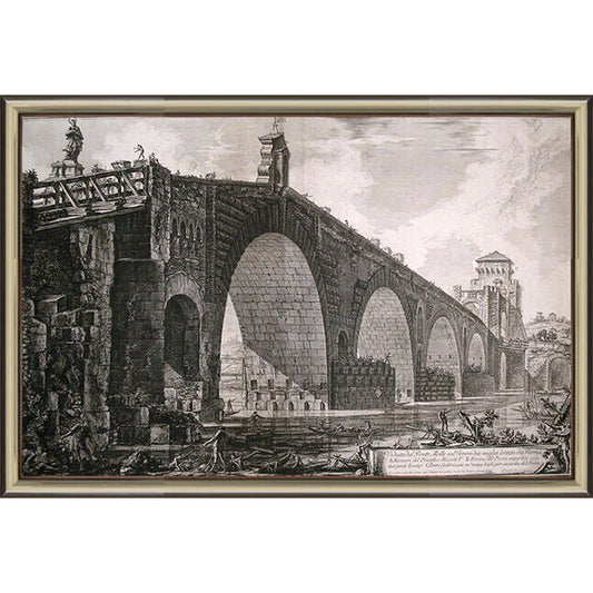 Veduta di Ponte Milvio, incisione di Piranesi 1754