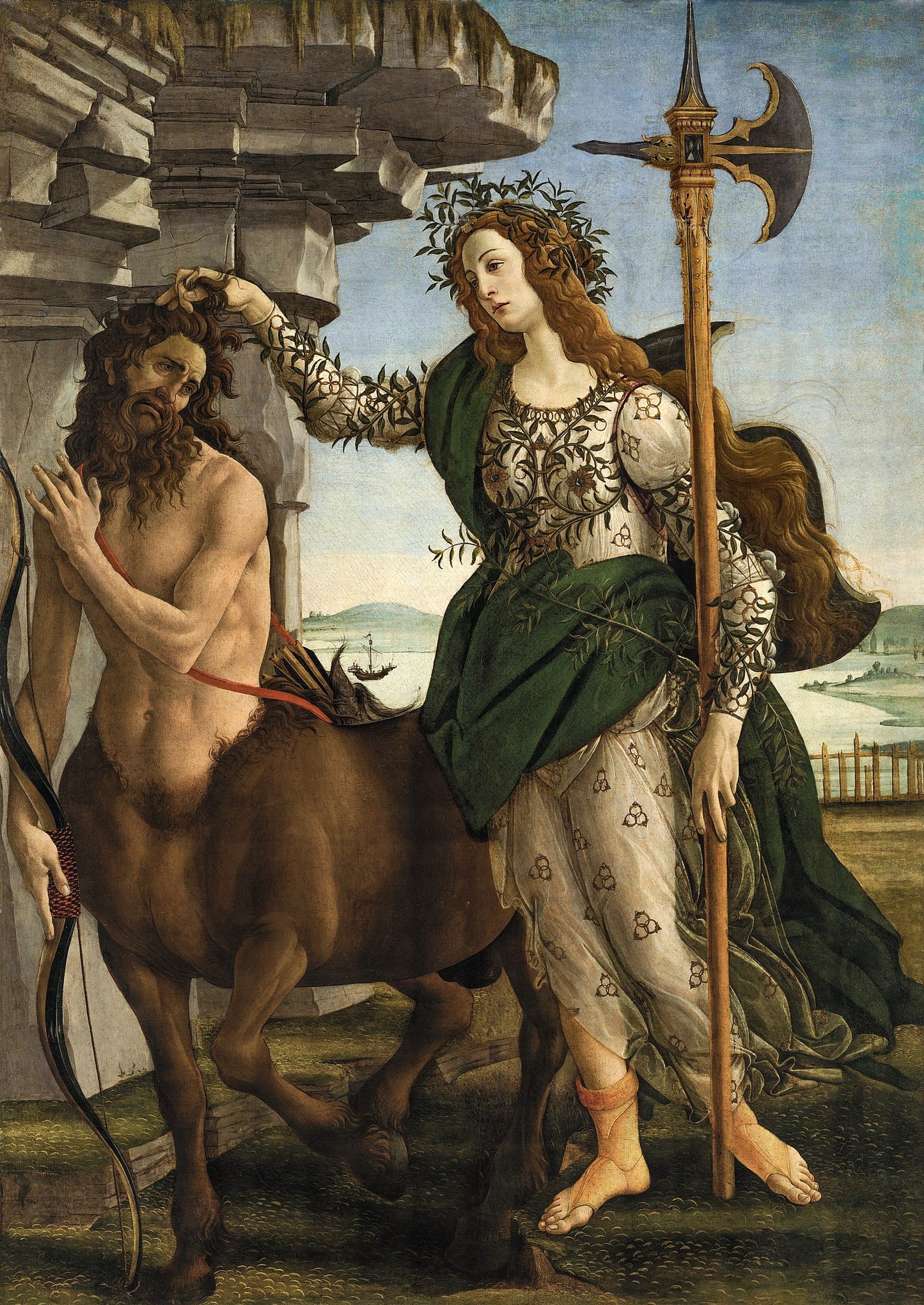 Pallade e il centauro  - Sandro Botticelli su carta Amalfi