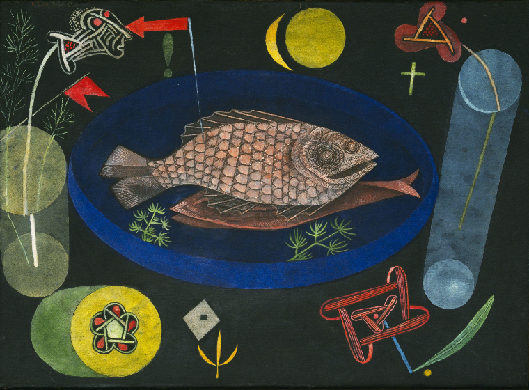 Around the Fish di Paul Klee su pregiata carta Amalfi