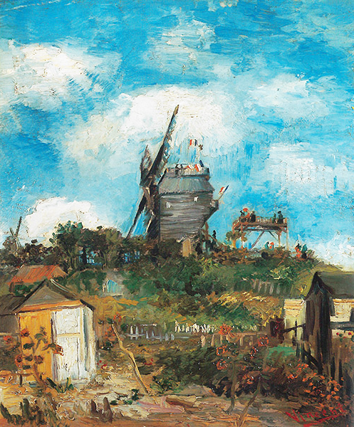 Moulin de la Galette di Van Gogh su pregiata carta Amalfi