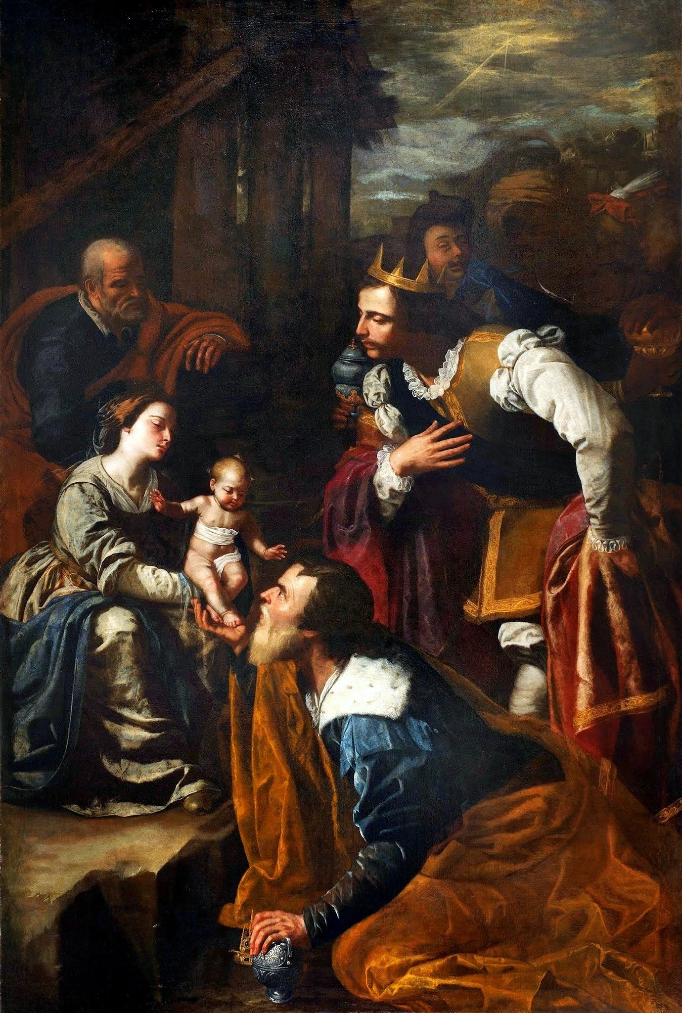 Adorazione dei magi di Artemisia Gentileschi su pregiata carta Amalfi